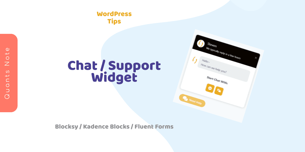 WordPress - Chat, Support Widget